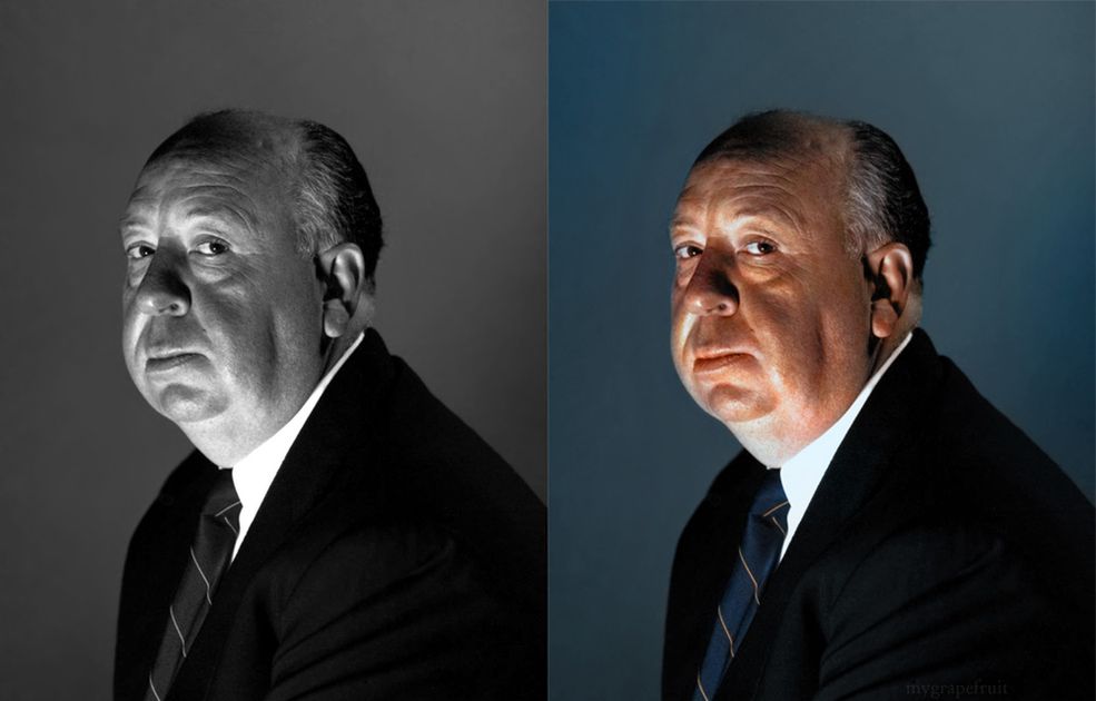 9 Alfred Hitchcock. Więcej zdjęć: TUTAJ.