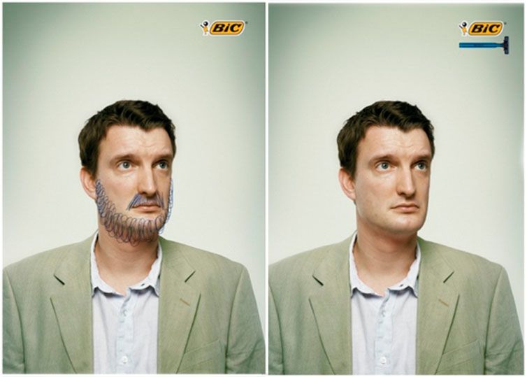 Reklama BIC nie darowano nawet modelowi w reklamie