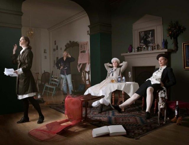 12 William Hogarth, "Modne małżeństwo", w wersji Maisie Maud Broadhead. Oryginał tutaj