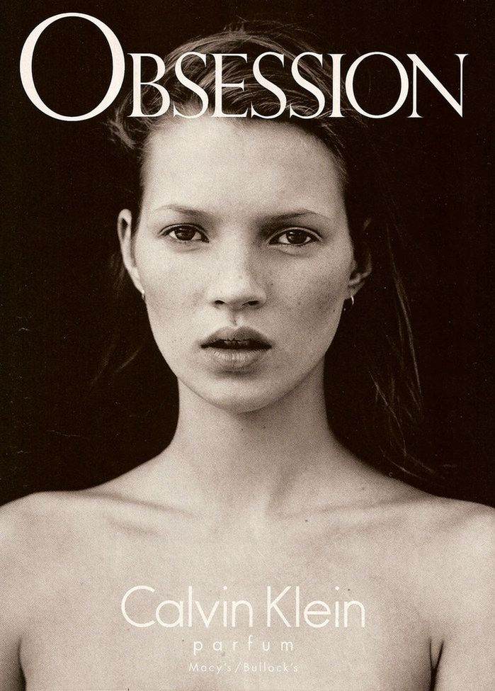 Miejsce 4 - Kate Moss Reklama perfum Obsession Calvina Kleina, fot. Mario Sorrenti