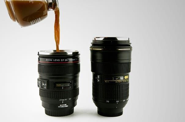 7 Absolutny klasyk - fotokubek na kawę. Kubki są dostępne w wersji dla Nikona i Canona.