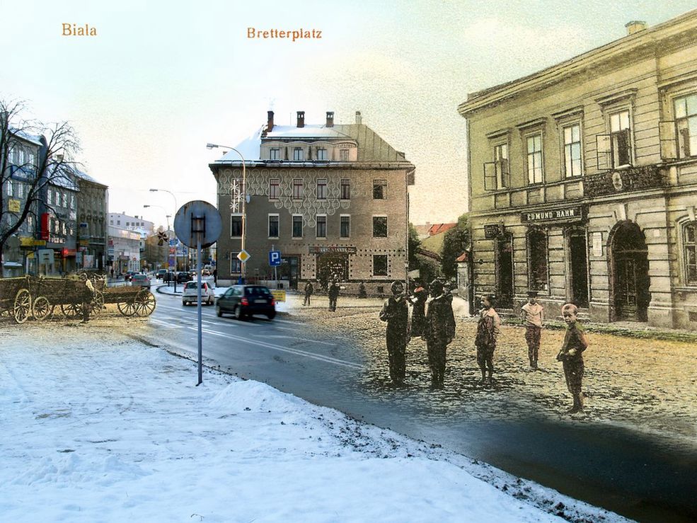 Moją szczególną uwagę w Twoim portfolio przykuły „Reminiscencje bielskie”. Mógłbyś opowiedzieć o tym projekcie?
„Reminiscencje bielskie” to praca, która była prezentowana na ogólnopolskiej wystawie Photo Diploma Award w Poznaniu. Poszerzyła ona zbiory sztuki współczesnej w Muzeum w Bielsku-Białej.
Koncepcja jest bardzo wyrazista. Odbiorca jawnie może poczuć przemijanie płynące z tego obrazu.