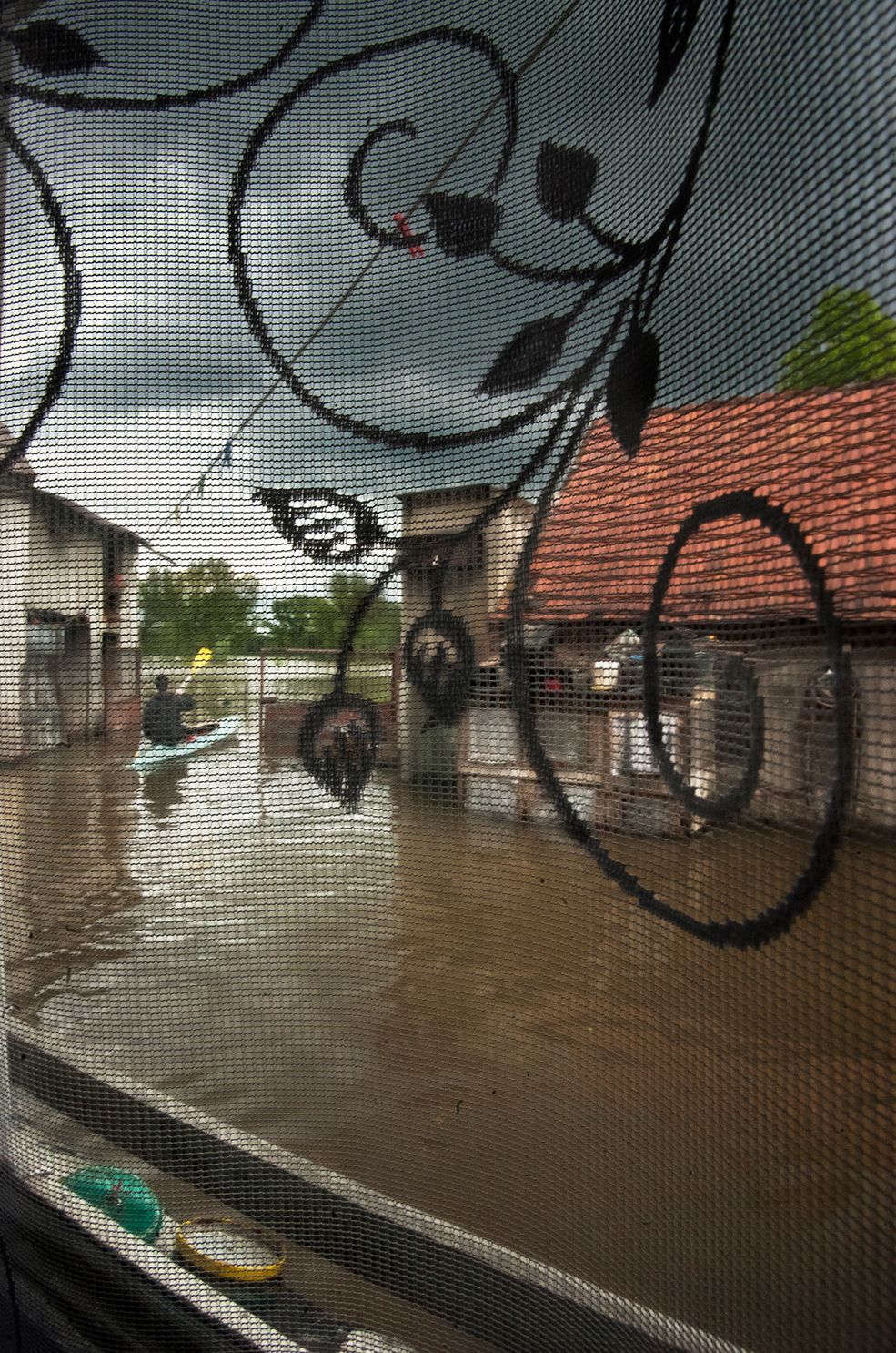Powódź w jedne z dolnośląskich wsi.