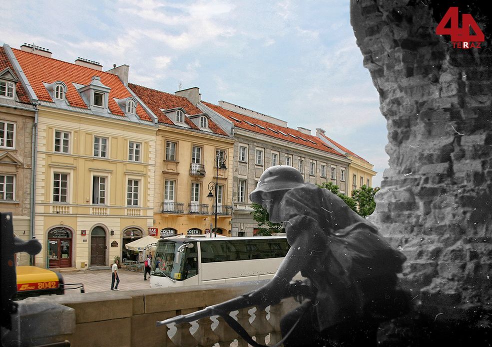 Dlaczego fotografia?
Fotografia towarzyszy mi od zawsze, ale poza przygodą z projektem "Teraz '44” - nigdy nie zajmowałem się nią profesjonalnie. Robię różne rzeczy – piszę, kreuję, rysuję, wymyślam, fotoszopuję. Fotografia po prostu sprawia mi coraz więcej radości.
Zanim stworzyliście z Michałem "Teraz '44”, upłynęło trochę czasu. Możesz opowiedzieć o swojej historii, jako fotografa?
Od kiedy pamiętam, mój ojciec miał na biurku sporą odbitkę swojego czarno-białego zdjęcia. Było to kamieniste wybrzeże gdzieś w dawnej Jugosławii – czarny, dramatycznie powykręcany pniak drzewa wyrzucony przez morze i biała, spieniona fala, rozbryzgująca się na nim. Dla mnie czymś naturalnym było to, że zdjęcie, które się nie rusza, niesie ze sobą tak ogromną dynamikę. Od najmłodszych lat wiedziałem, że są "zdjęcia” i zdjęcia – czyli są te z urodzin czy wakacji i takie, jak to u ojca na biurku.
