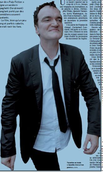 Tarantino w kawałkach Nawet z jedną nogą i uciętym kawałkiem głowy - Quentin Tarantino nadal trzyma fason. Winny tej masakry jest belgijski dziennik "Le Soir". (źródło: PSDisasters)