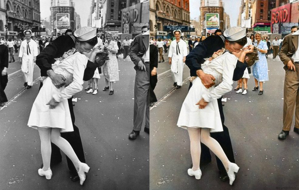 1 "Victory over Japan Day", fot. Alfred Eisenstaedt (1945 r.). Więcej zdjęć: TUTAJ.