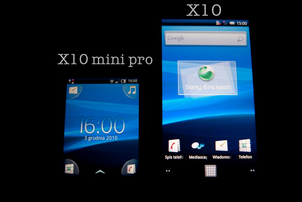 Sony Erisson X10 mini pro wyświetlacz