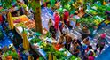 Ludzie na targu Mercado dos Lavradores