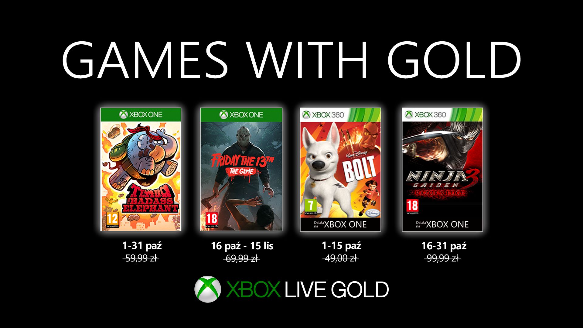 Volg ons Reis tarwe Xbox Live Gold: październikowa oferta gier w Games with Gold - WP Gry
