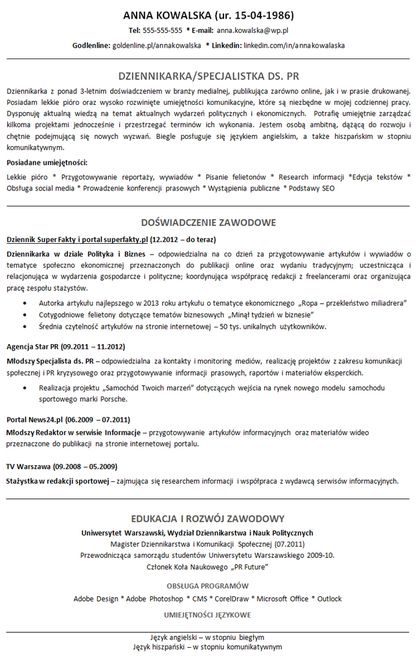 Jak Ze Słabego Cv Zrobić Wzorowe Wp Finanse