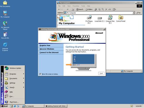 Znalezione obrazy dla zapytania windows 2000