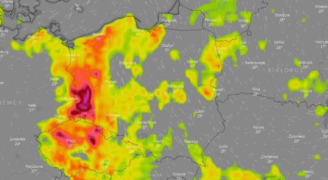 mapa chmur burzowych Gdzie jest burza? IMGW informuje: coraz więcej chmur burzowych nad 