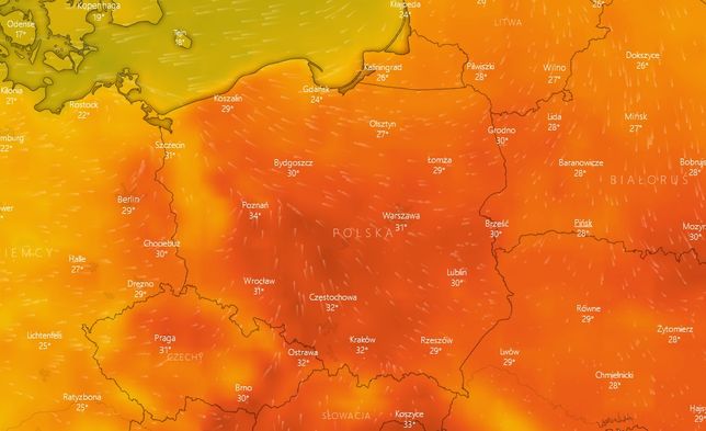 mapa burz nad polska Burze nad Polską i ostrzeżenie przed upałami. Mapy burz na weekend 