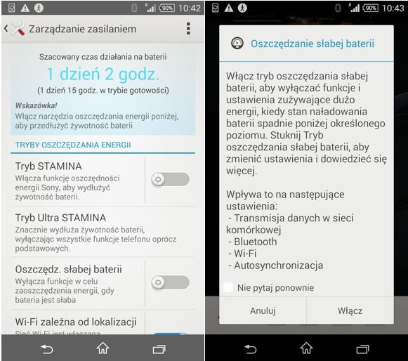 sony xperia u synchronizacja