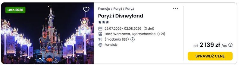 Oferta do Disneylandu 