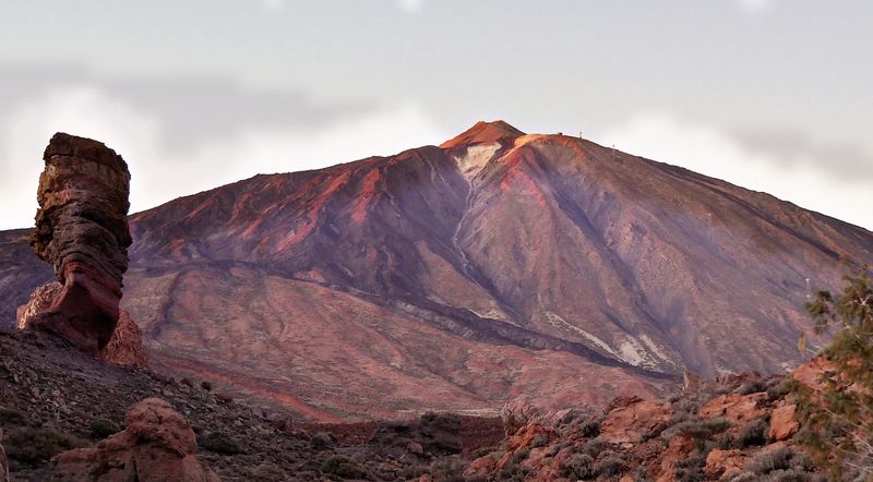 Teide w blasku słońca