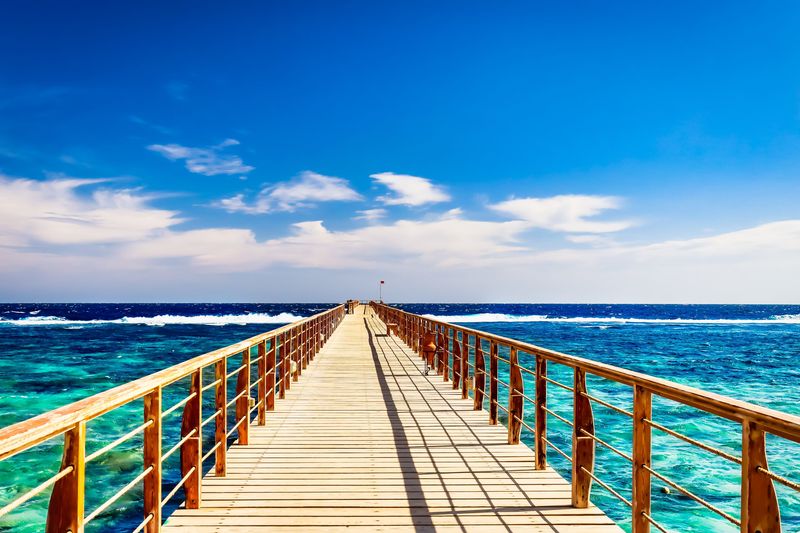 Drewniane molo w Marsa Alam