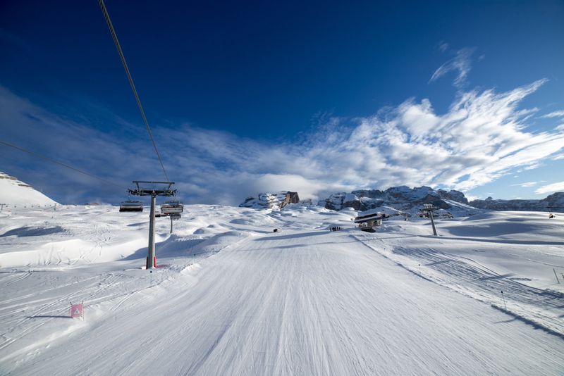Trasa zjazdowa w Dolomitach