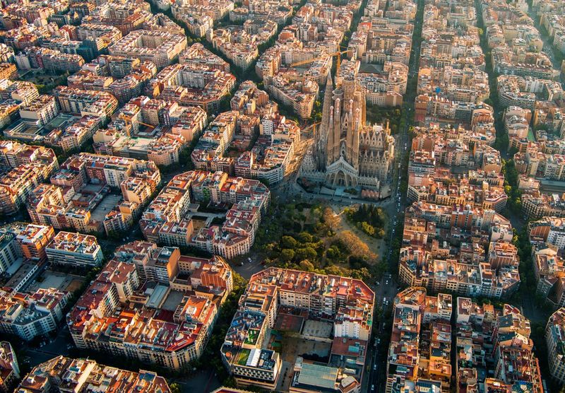 Charakterystyczna zabudowa Barcelony 
