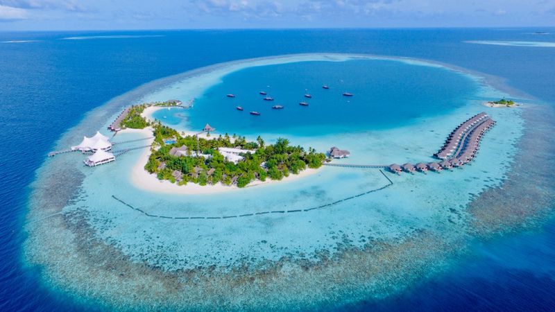 Jedna z wysp Malediwów. 