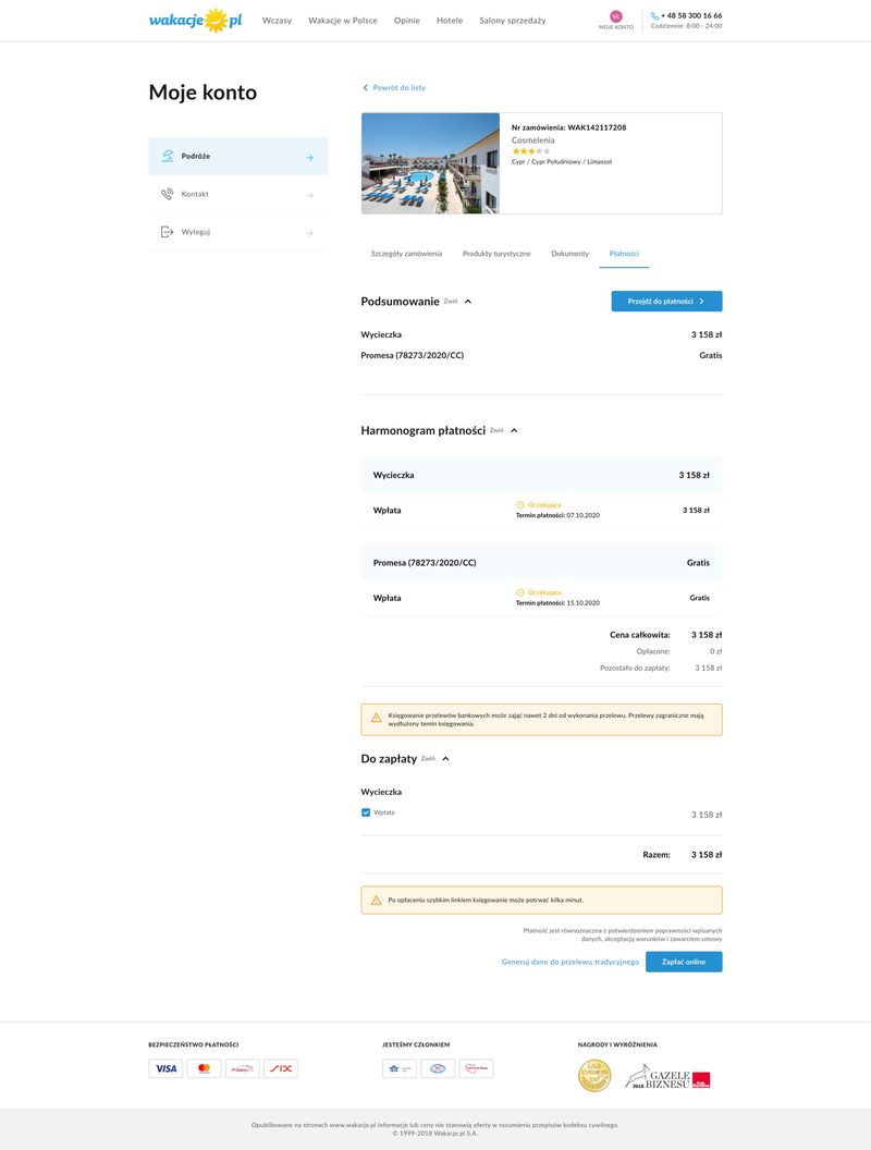 Panel Klienta Płatności