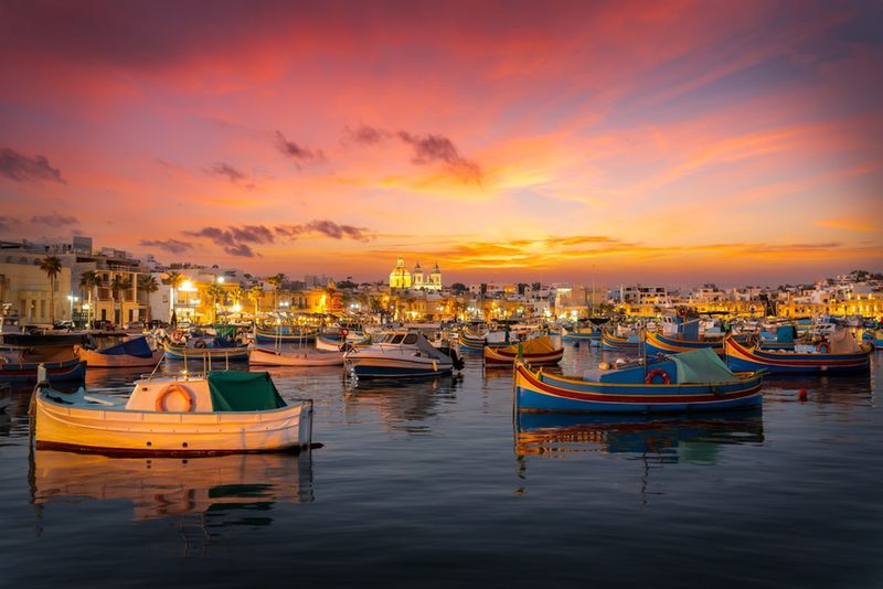 Zachód słońca na Malcie