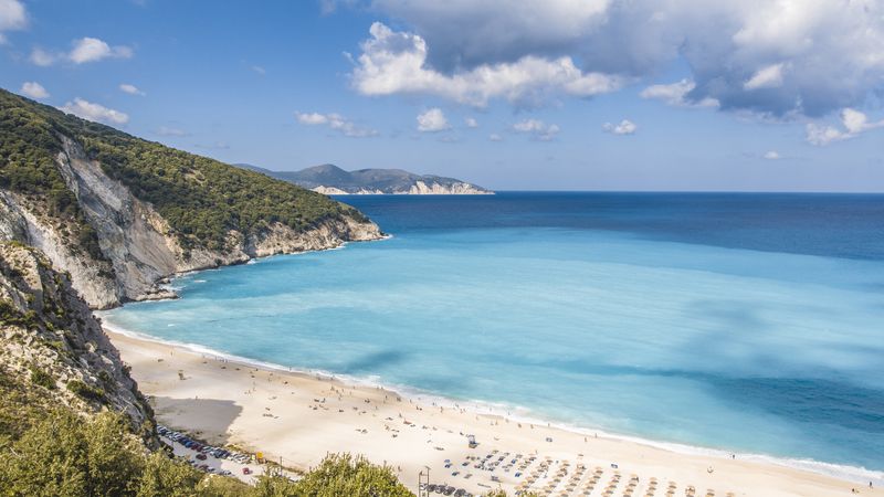 Myrtos - jedna z najpiękniejszych plaż Kefalonii 