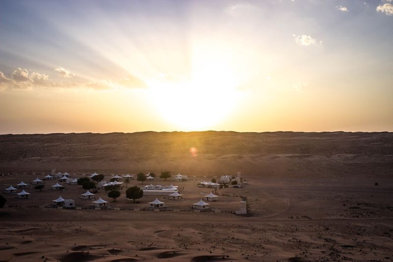 Wahiba Sands zachód słońca