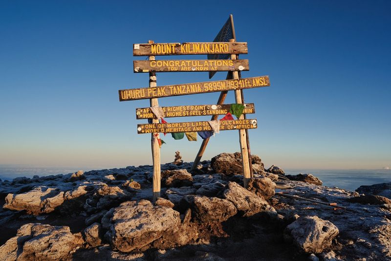 Uhuru Peak 5895 m n.p.m.