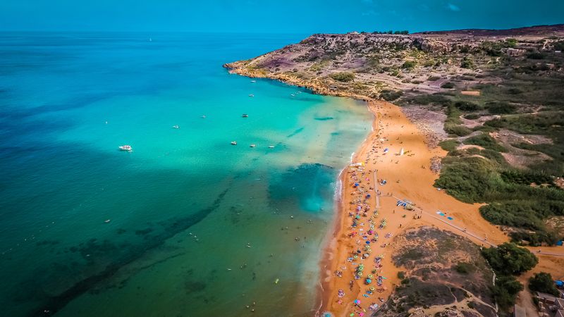 Ramla Bay na wyspie Gozo