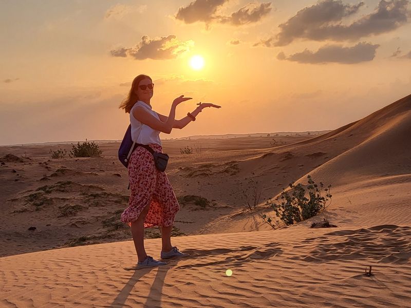Zachód słońc na pustyni w Ras Al Khaimah