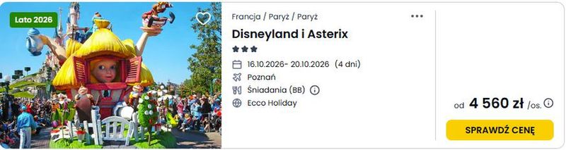 Oferta do Disneylandu