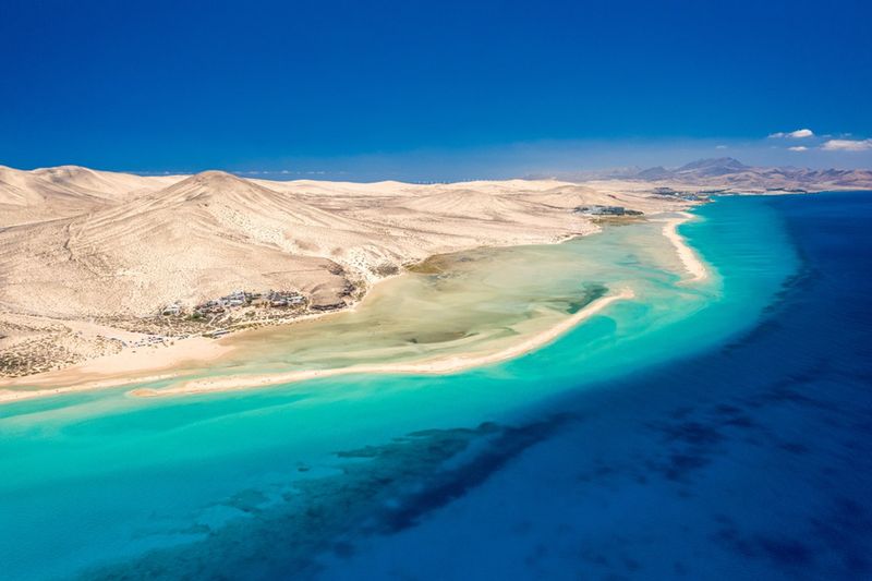 Playa de Sotavento na Fuerteventurze