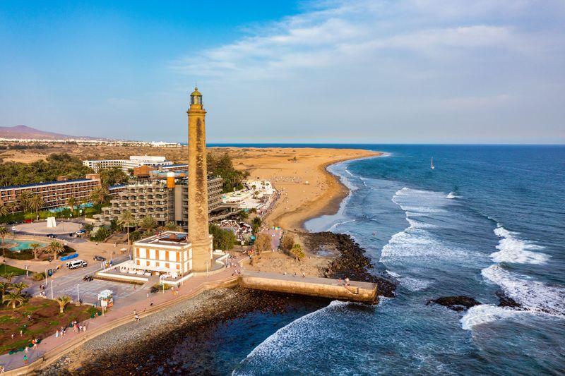 Playa Maspalomas na Gran Canarii