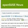 Wydano openSUSE 11.2 Milestone 1 - pozytywne aktualizacje