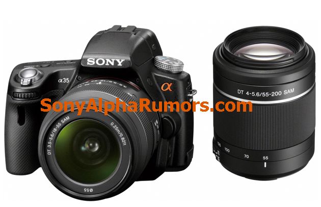 Sony A35 Sony A35 wygląda niemal identycznie, jak A33. Według plotek aparat ma mieć tylko kilka drobnych usprawnień w stosunku do swojego poprzednika.