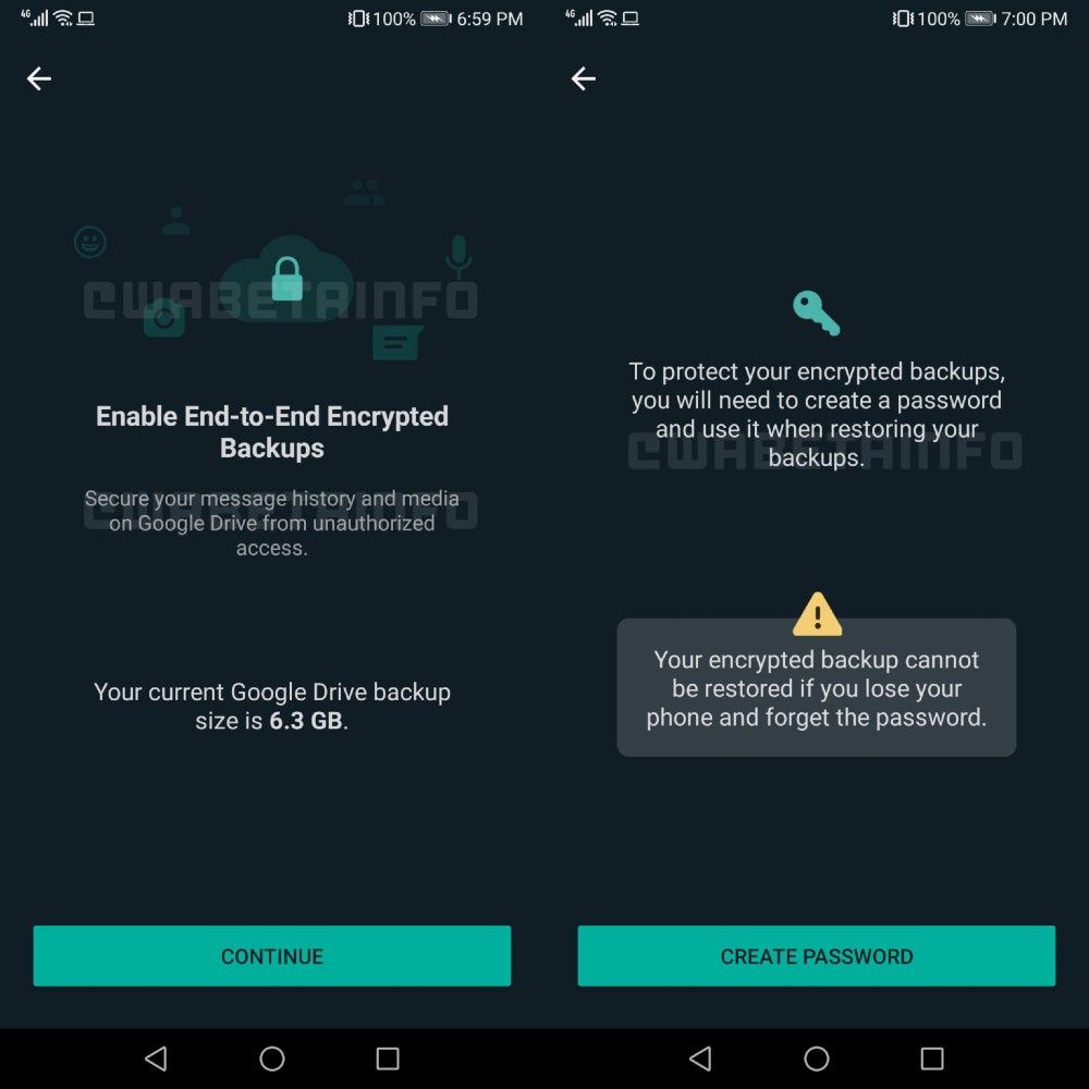 Szyfrowanie kopii zapasowej w WhatsApp