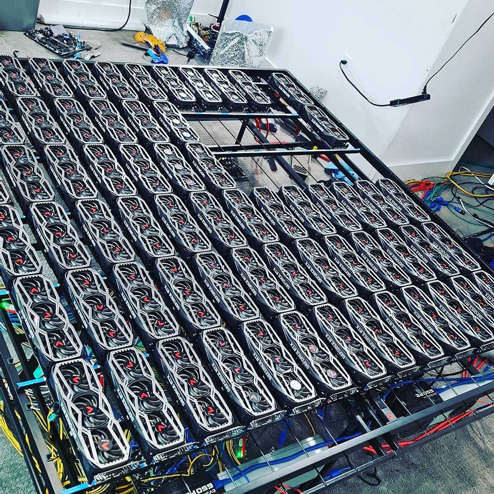 Koparka kryptowalut 78x PNY GeForce RTX 3080