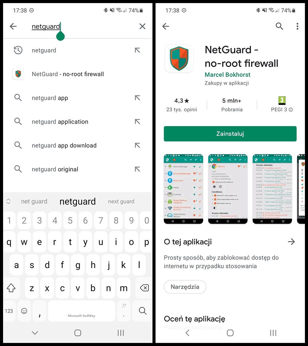 instalacja netguard
