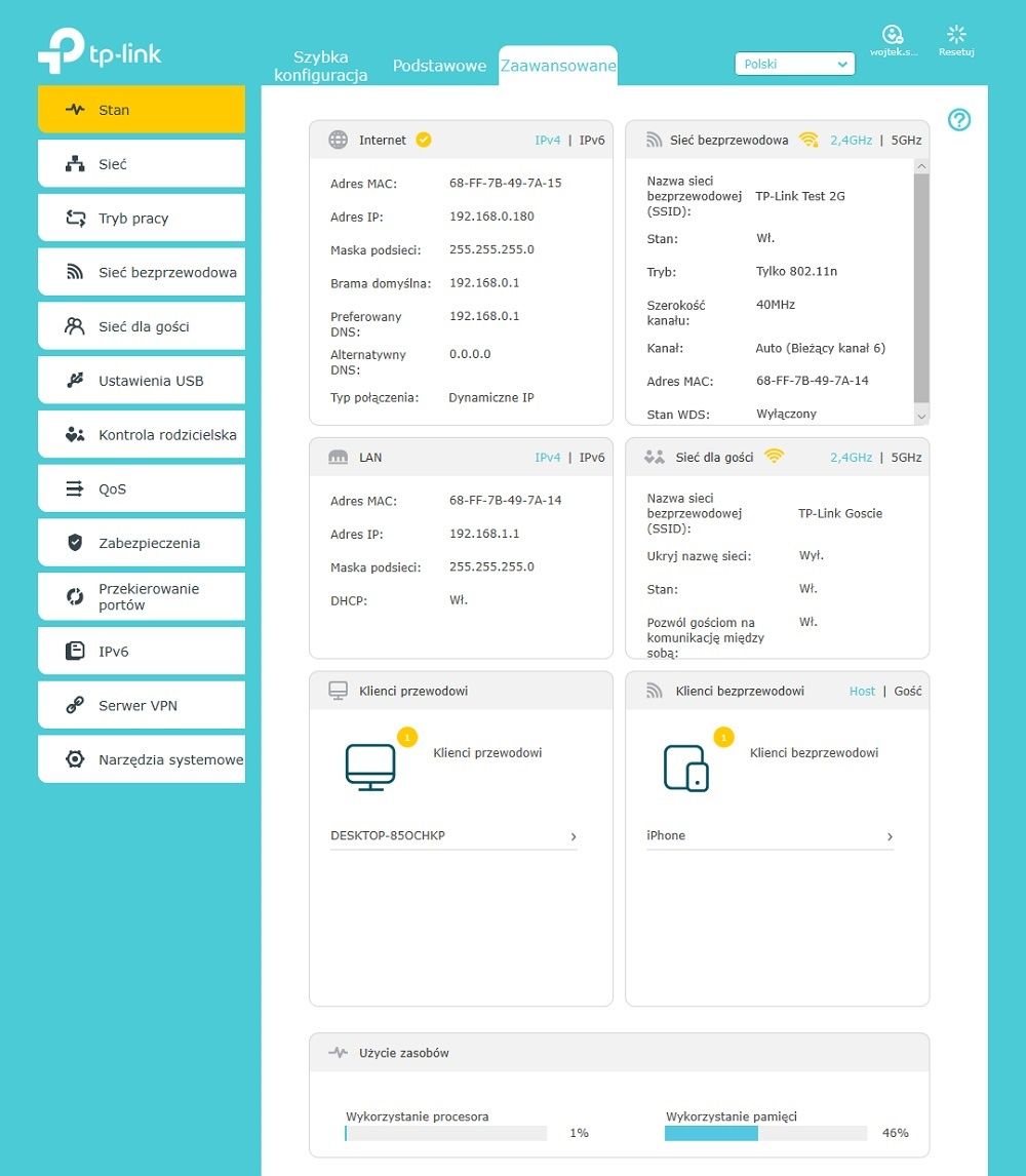 TP-Link Konfiguracja Zaawansowana