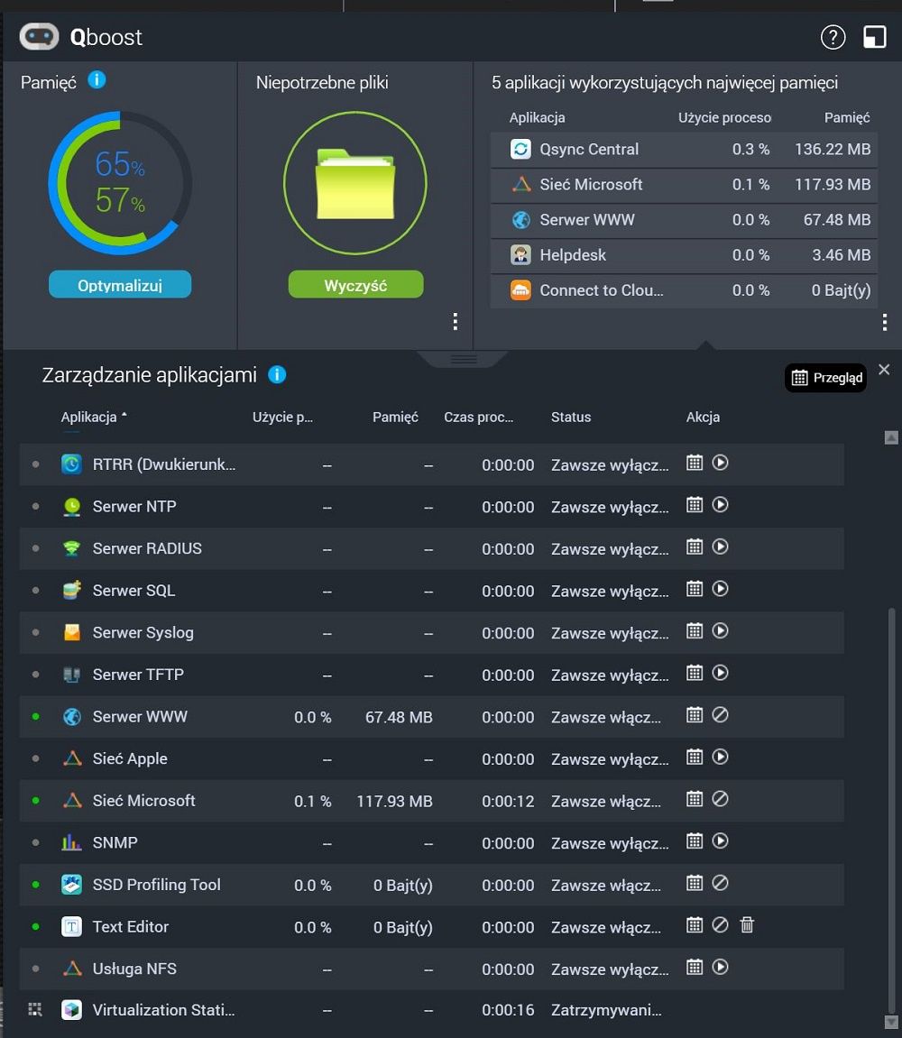 QNAP QTS - Qboost