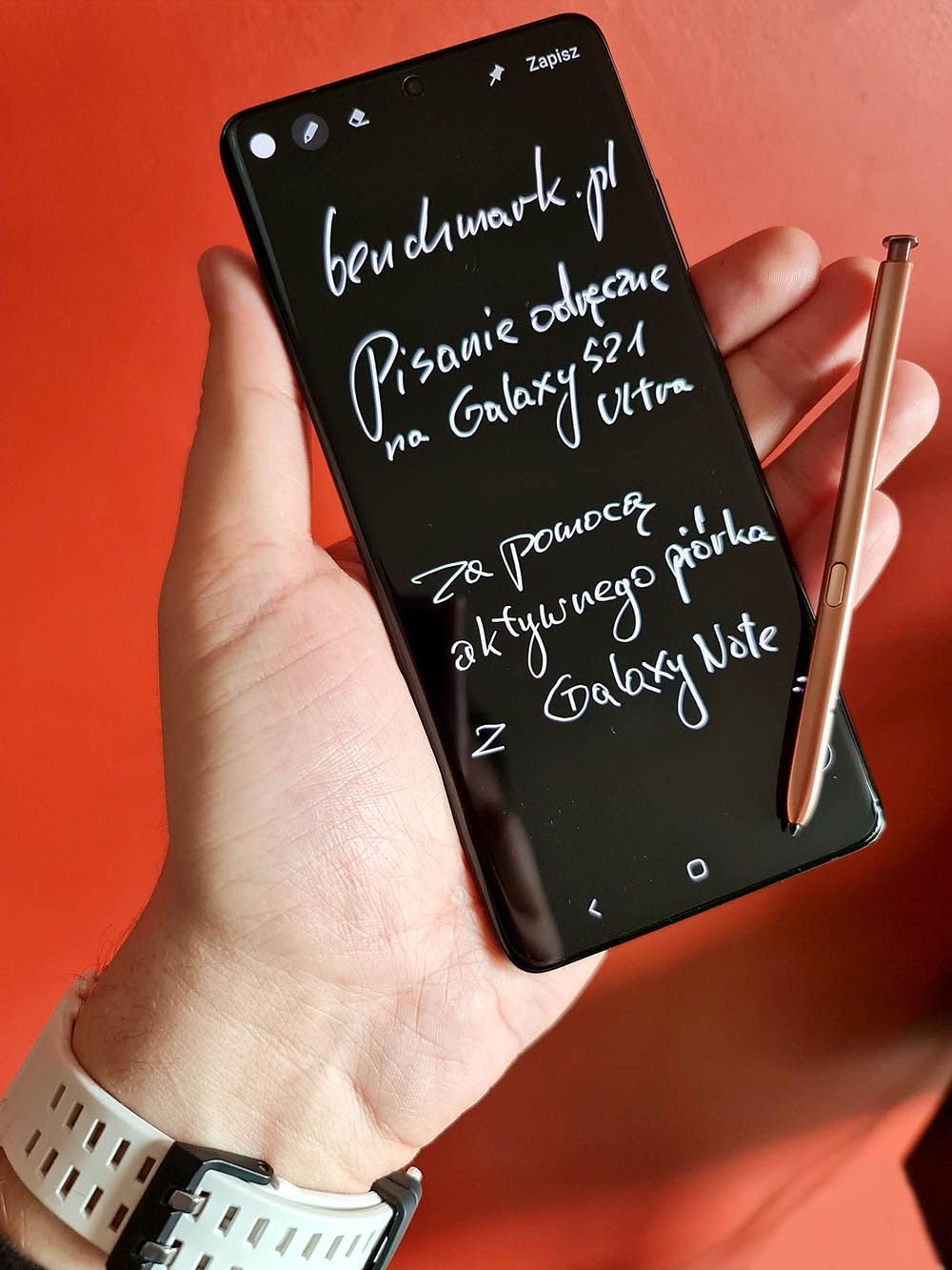 Galaxy S21 Ultra z aktywnym piórkiem S Pen