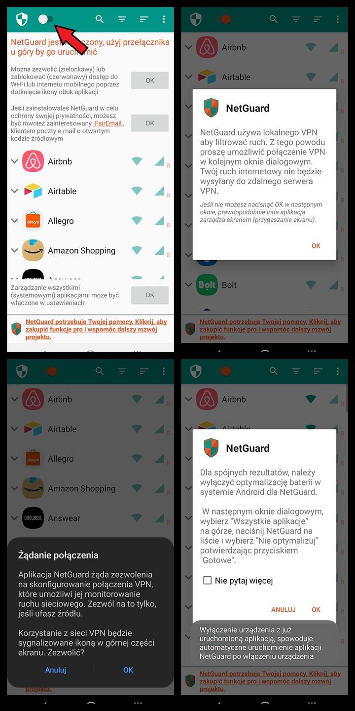 netguard przełącznik