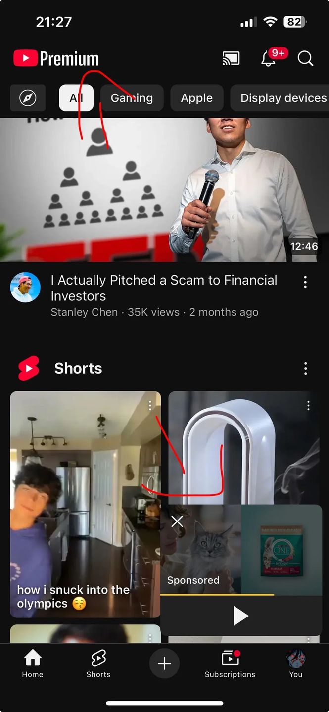 YouTube Premium reklamy