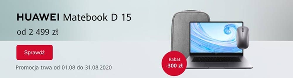 Huawei Matebook D15 promocja