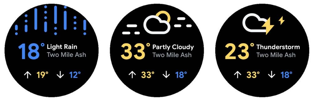 Wear OS pogoda