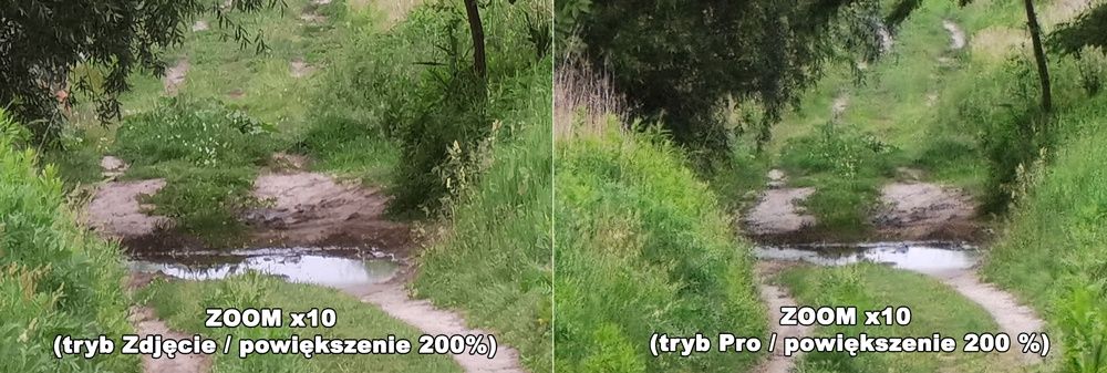 Huawei P40 Pro Plus różnice fotografii w trybie Zdjęcie i Pro