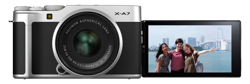 Fujifilm X-A7 przód ekran