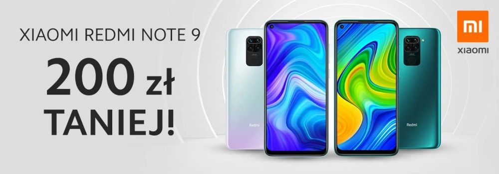 Redmi Note 9 o 200 zł taniej