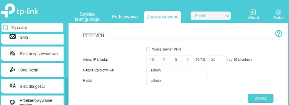 TP-Link0Archer MR600 - Zaawansowana konfiguracja